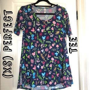 NWT-Lularoe Disney Floral Perfect Tee (XS)